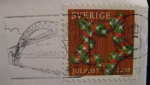 Julkort från Daniel-San 2008, frimärke + poststämpel